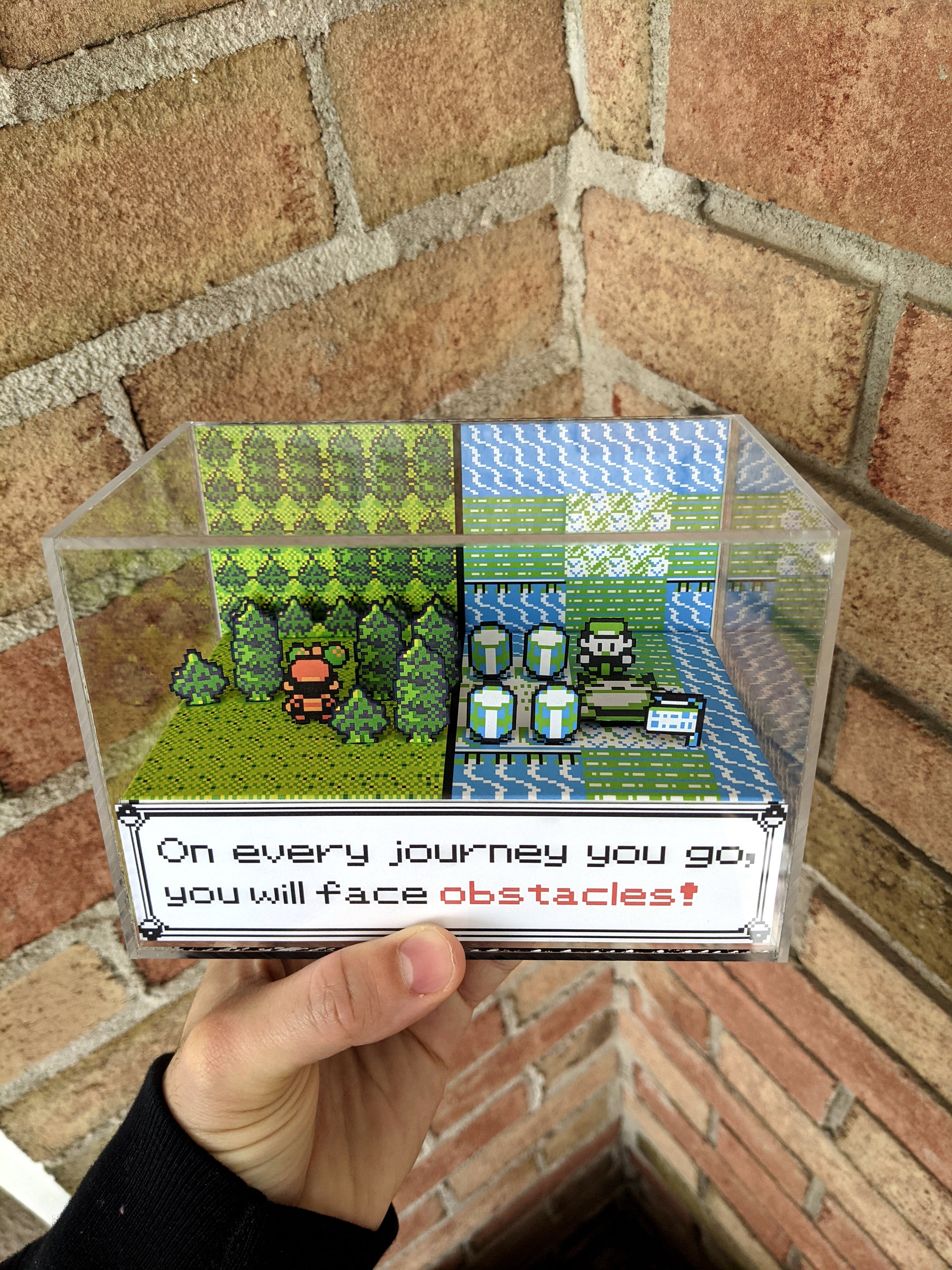 Pokemon Emerald Version 3D Diorama Cube 