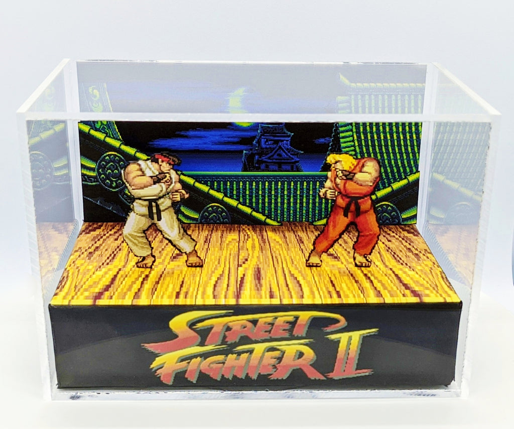 Mini Cubo 3D Ken Vs Vega: Street Fighter 2 - EV - Toyshow Tudo de